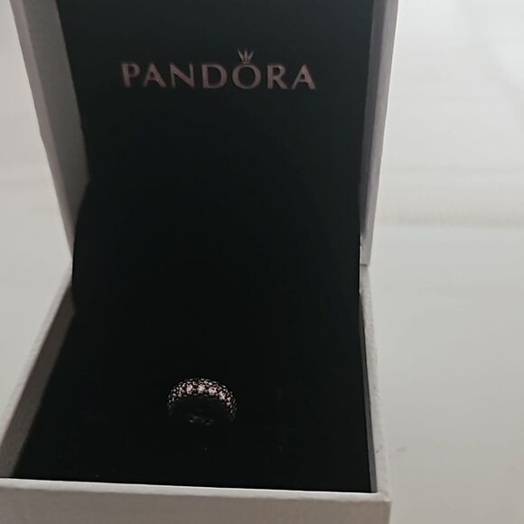 Pandora Authentic Sparkling Pink Spacer Charm With Stones - Picture 1 of 16